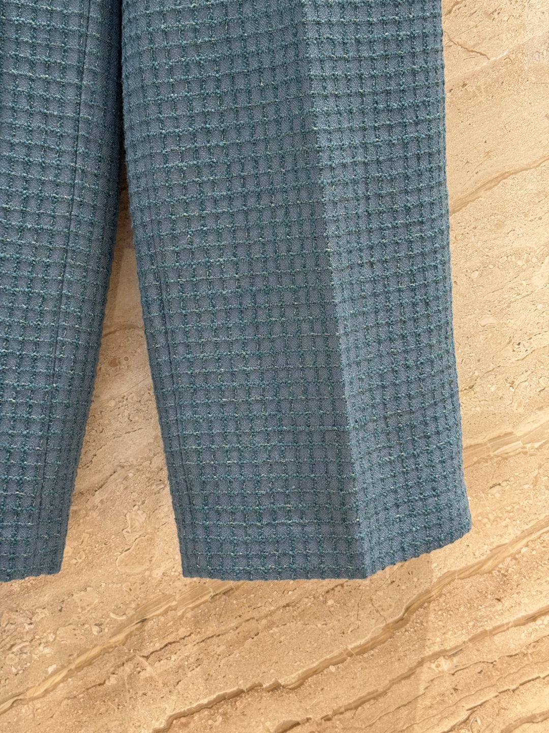 CC 25B Peacock Green Tweed Vest Pants