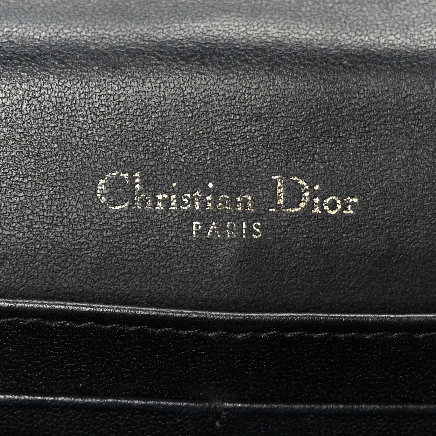 Lambskin Cannage Chain My Dior Daily Chain Pouch Black