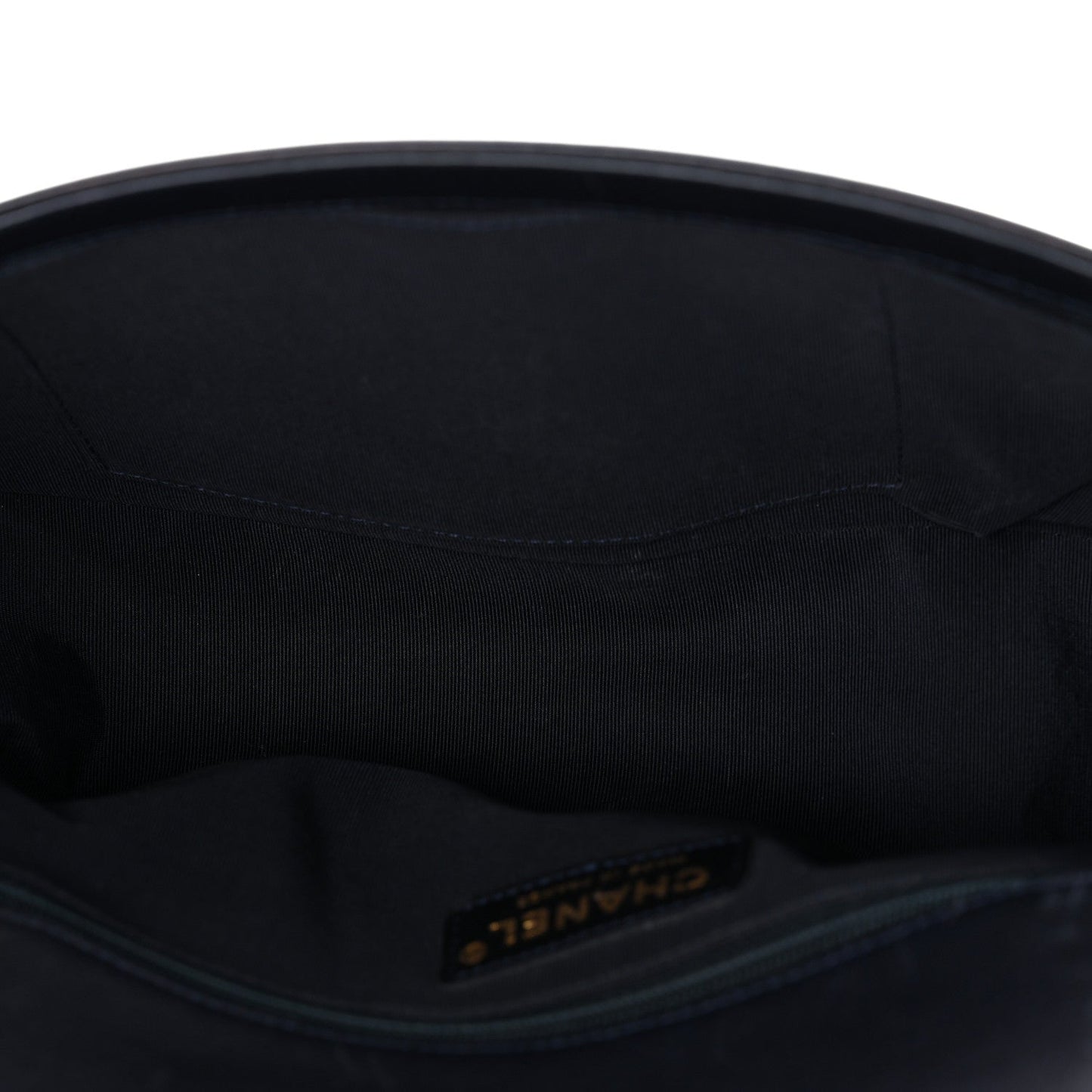 Lambskin Braided Woven Medium Boy Flap Navy Black