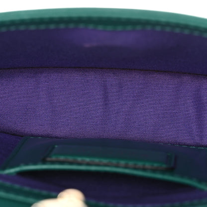 Calfskin Serpenti Forever Flap Clutch Emerald Green