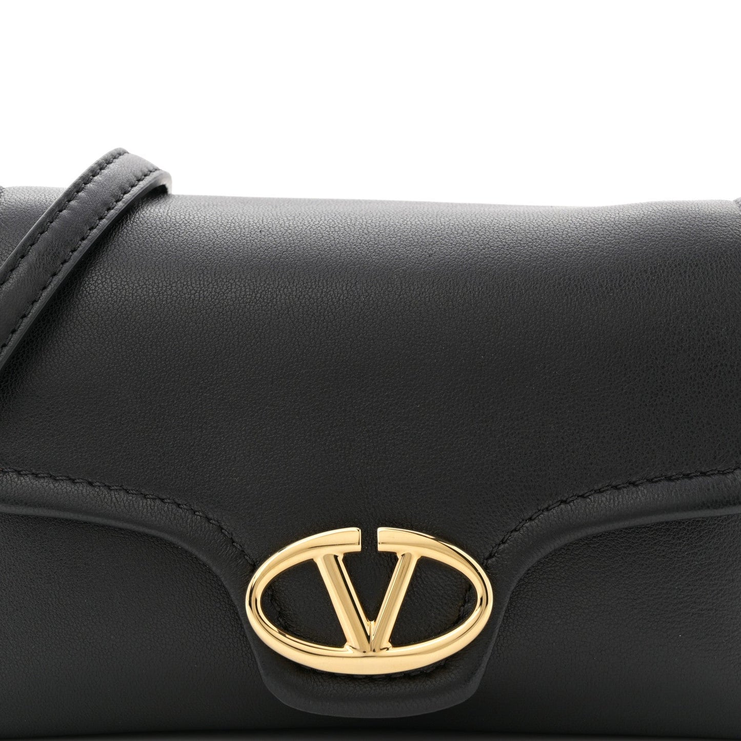 Lambskin Vlogo Mini Crossbody Bag Black