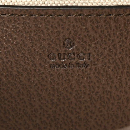 GG Supreme Monogram Textured Dollar Calfskin Web Mini Ophidia Envelope Shoulder Bag Beige Ebony New Acero