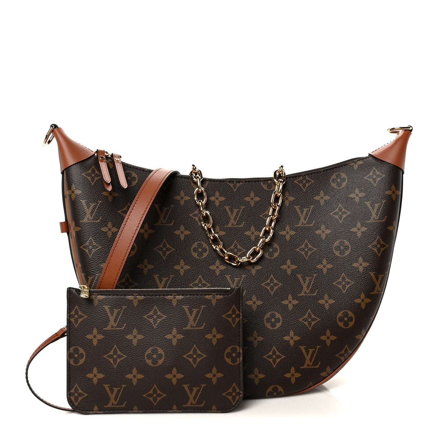 Reverse Monogram Loop Hobo