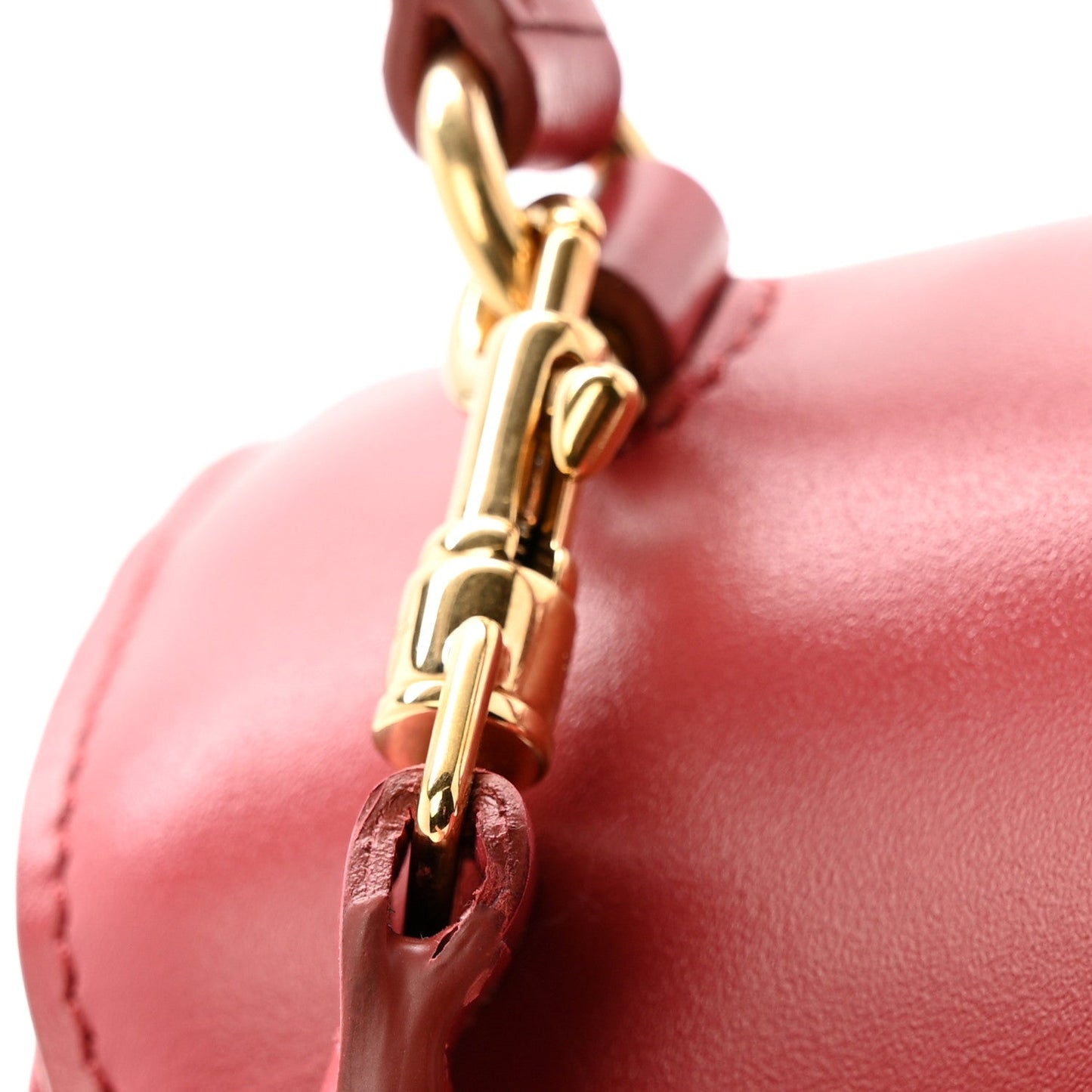 Satinated Calfskin Mini 16 Top Handle Bag Raspberry