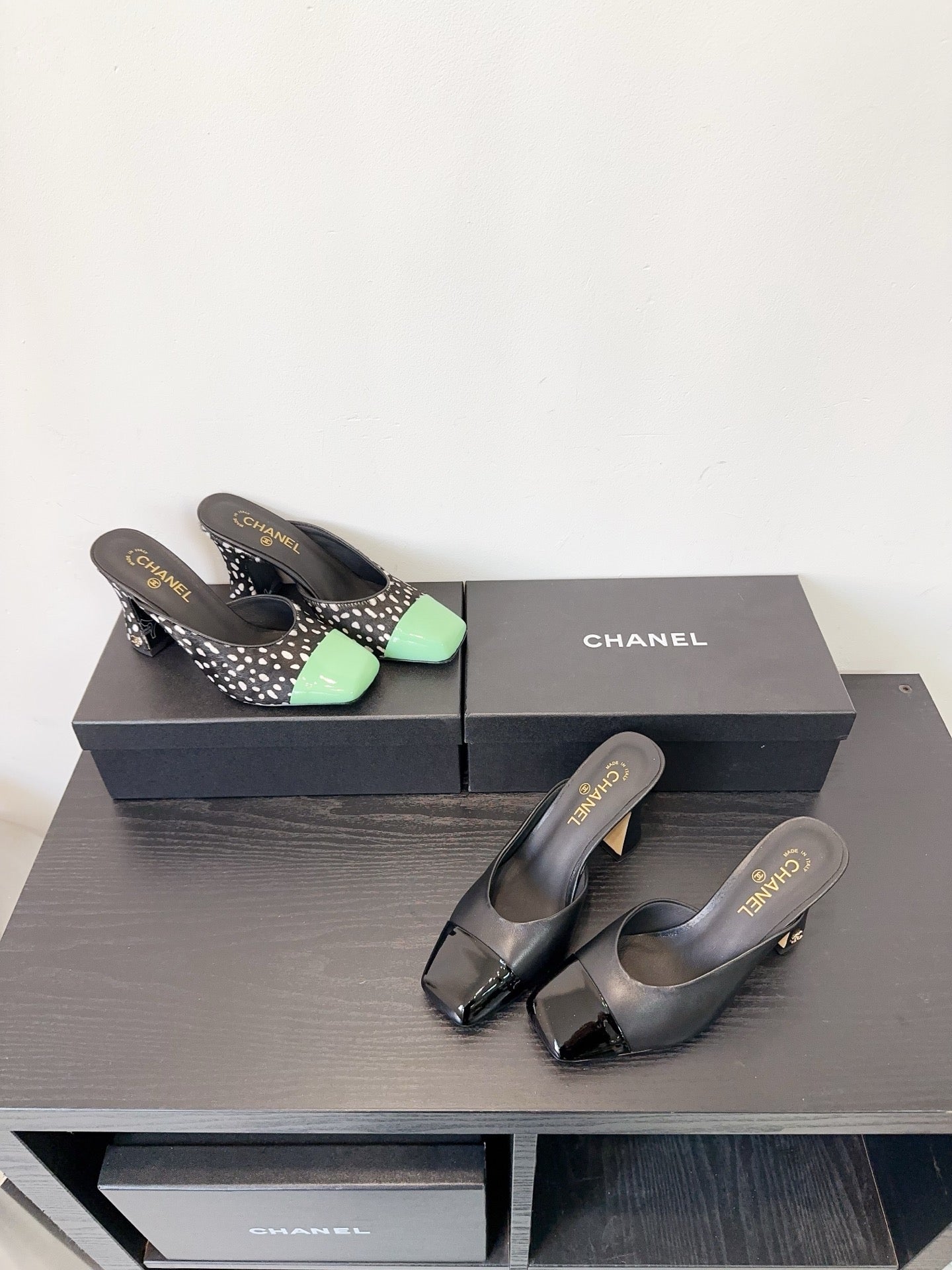 CC 26s Half-Slip Black Matcha Green Horse Hair Sheepskin 596644