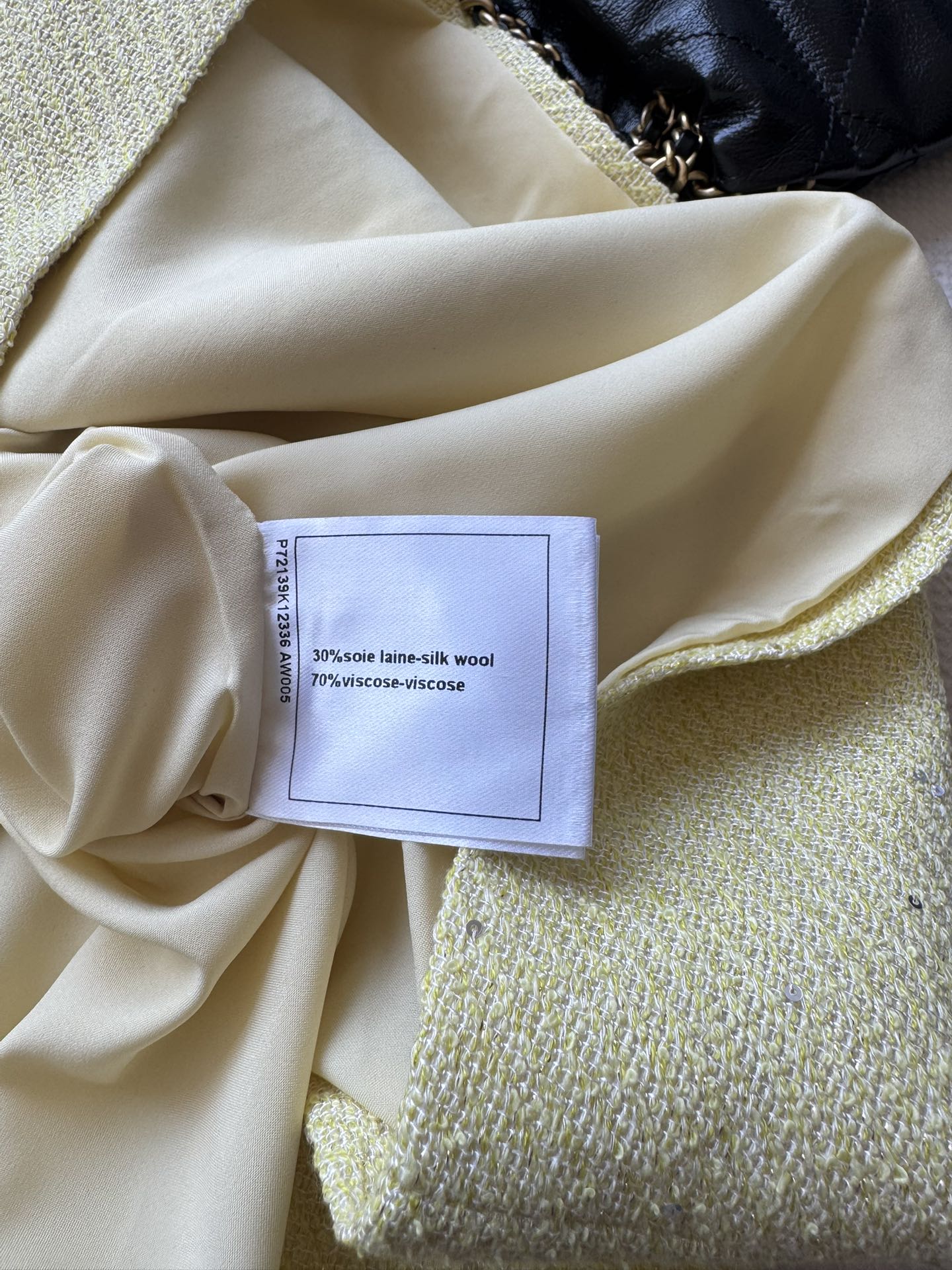 CC Sleeveless Dress Light Yellow Viscose Silk Wool 352986
