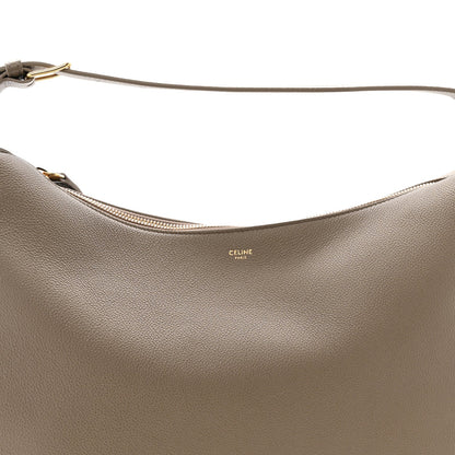 Supple Grained Calfskin Large Lulu Shoulder Bag Souris