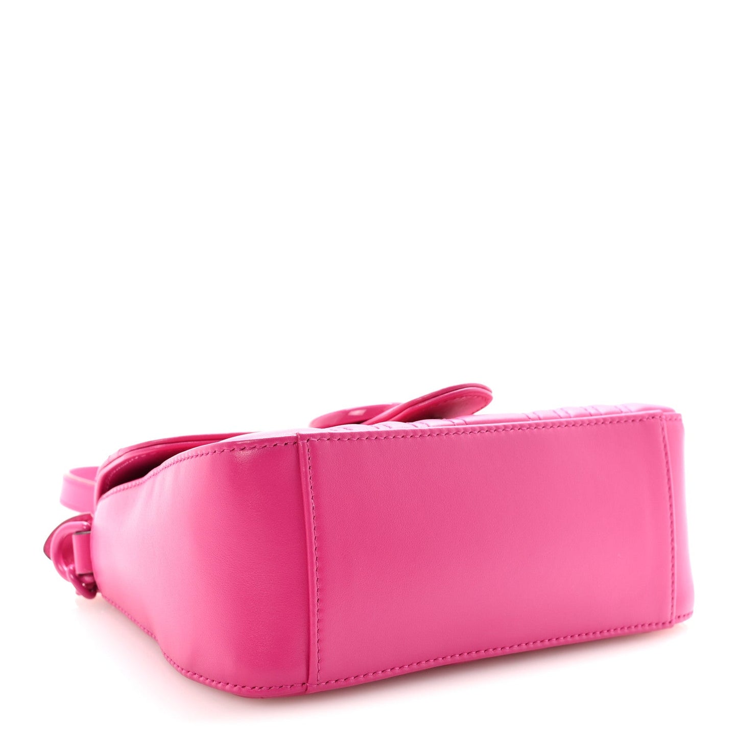 Calfskin Matelasse Monochrome Mini GG Marmont Top Handle Shoulder Bag Classic Fuxia