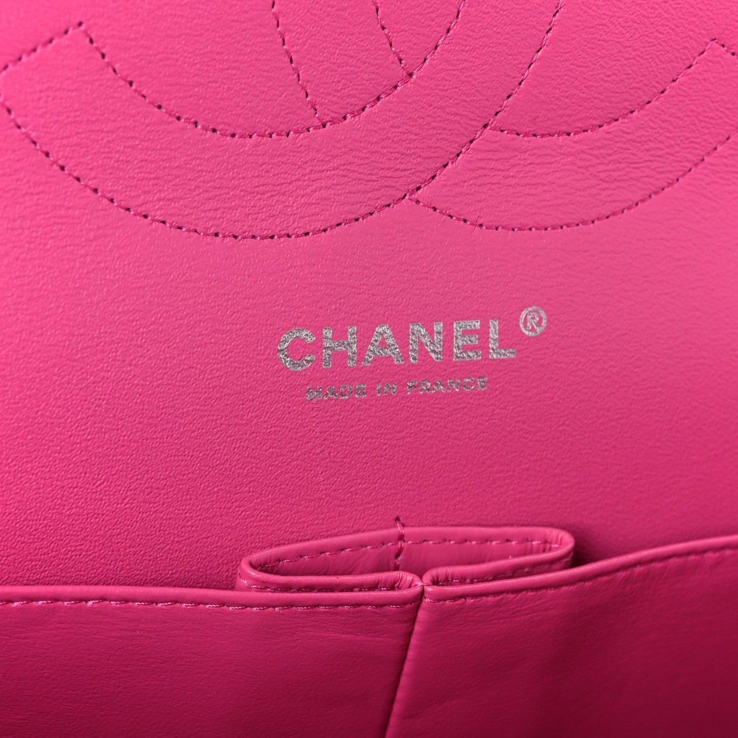 Iridescent Caviar Quilted Jumbo Double Flap Pink