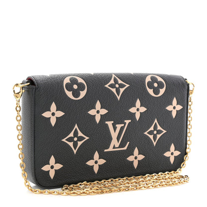 Empreinte Monogram Giant Felicie Pochette Black Beige