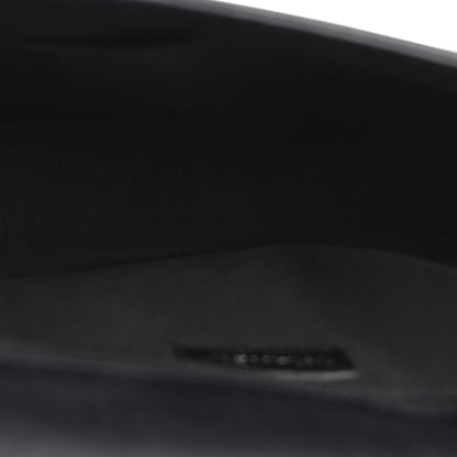 Calfskin Embossed Stitch Large Boy Flap Black