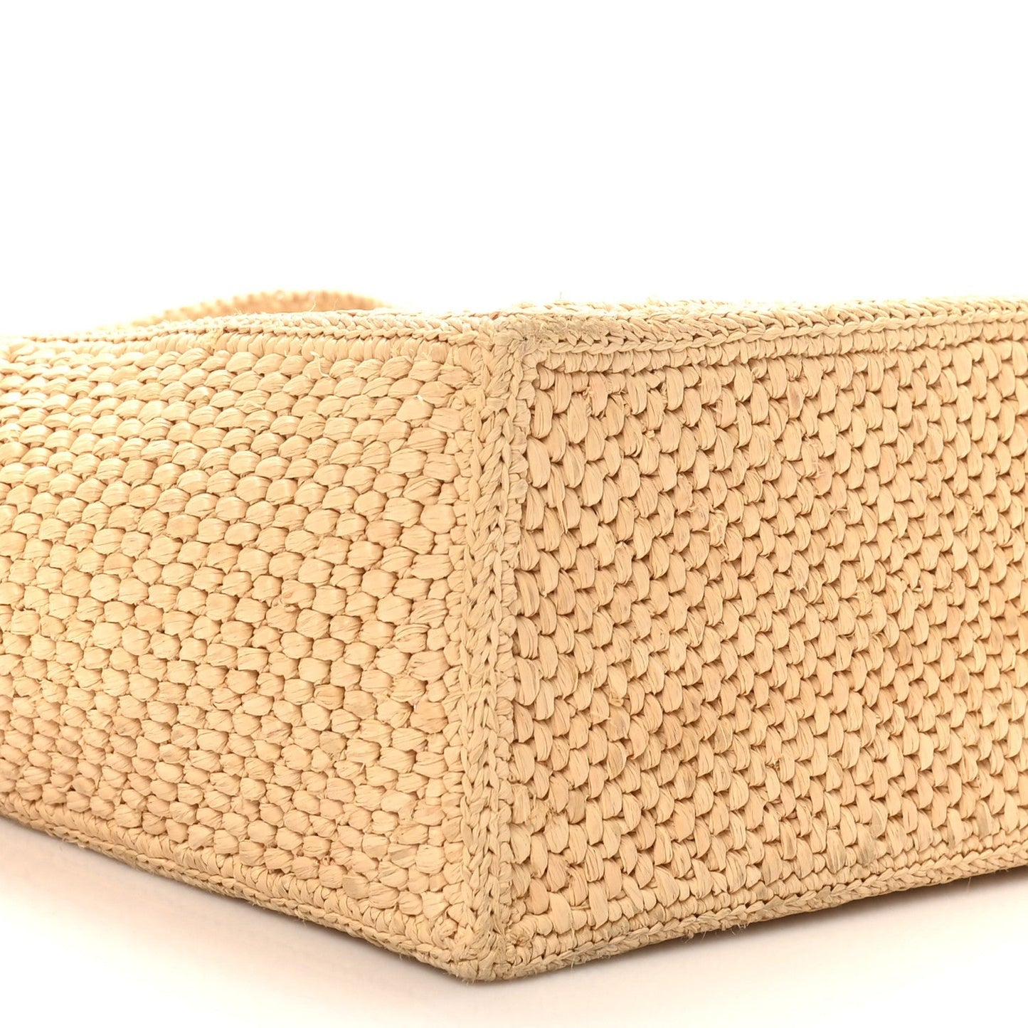 Raffia Paula's Ibiza Small Font Tote Natural Tan