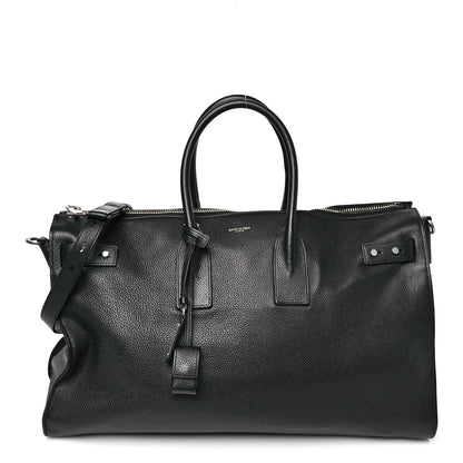 Grained Calfskin Medium Souple Sac De Jour Duffle Black