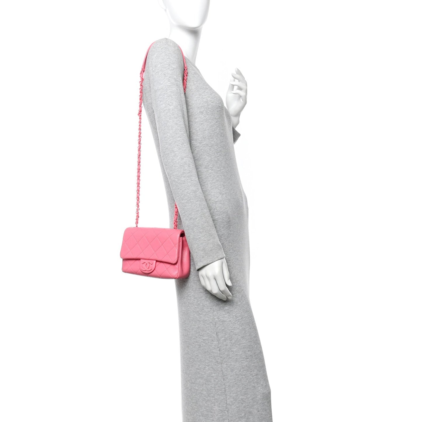 Caviar Quilted Mini Incognito Square Flap Pink