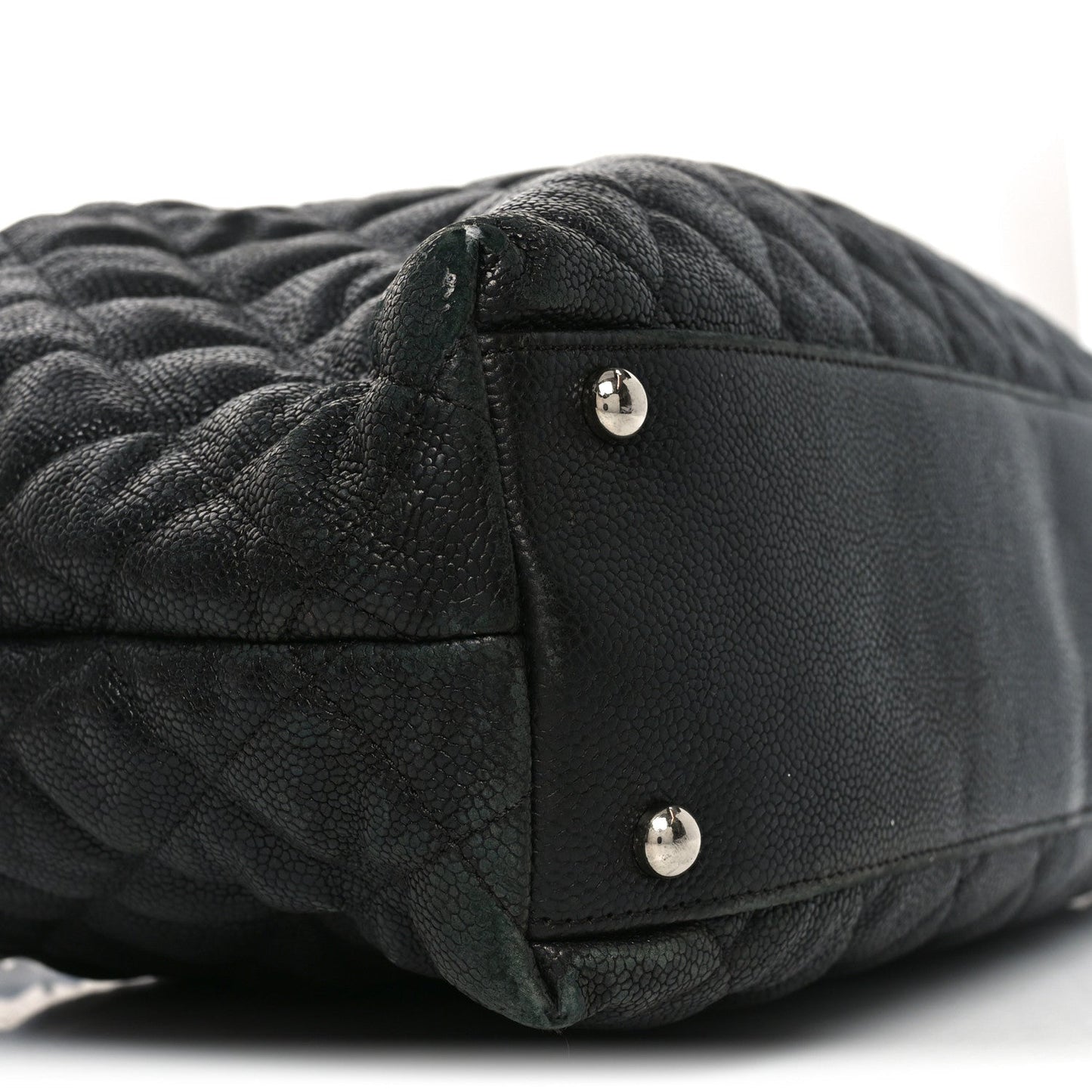 Caviar Quilted French Riviera Hobo Black