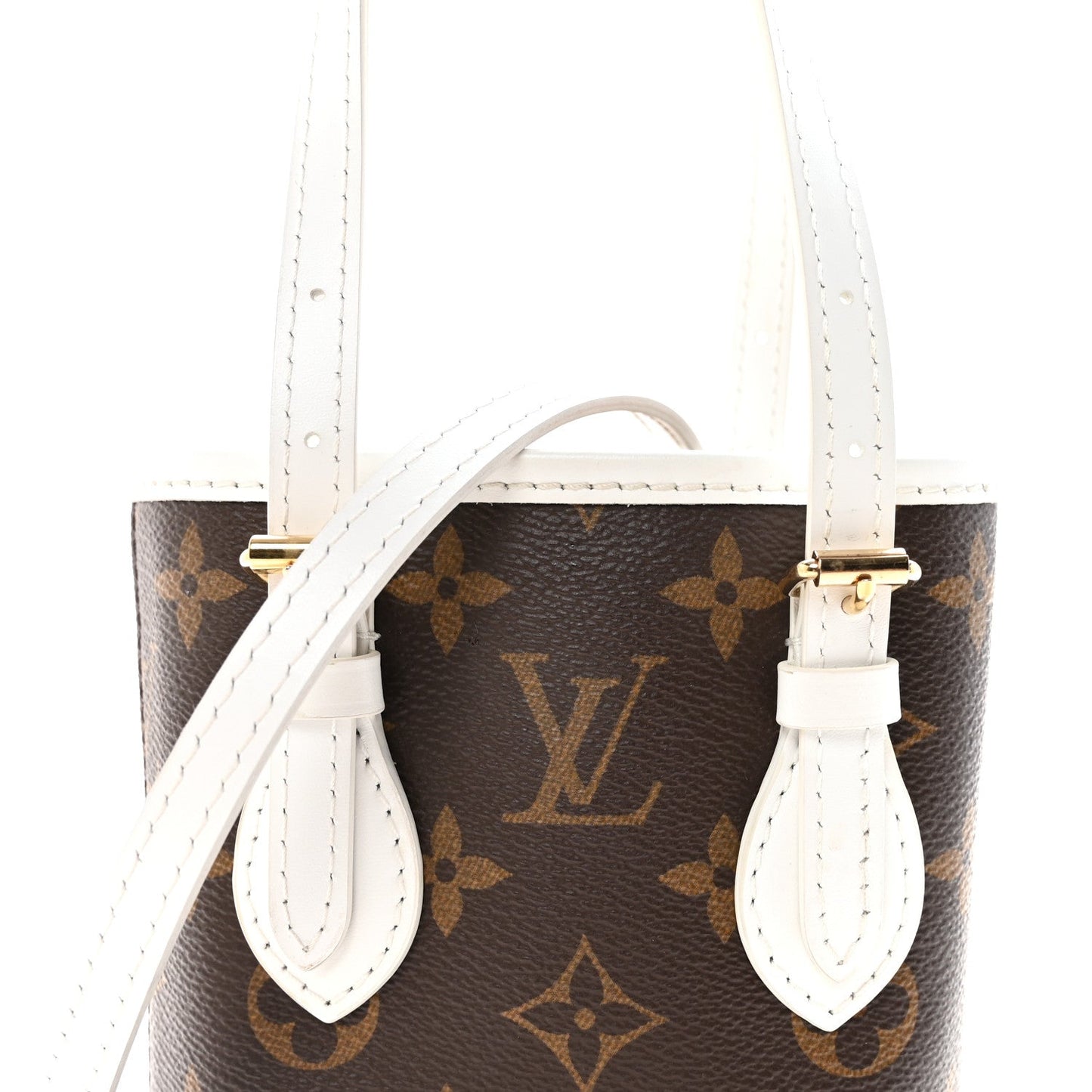Monogram LV Match Nano Bucket Bag White