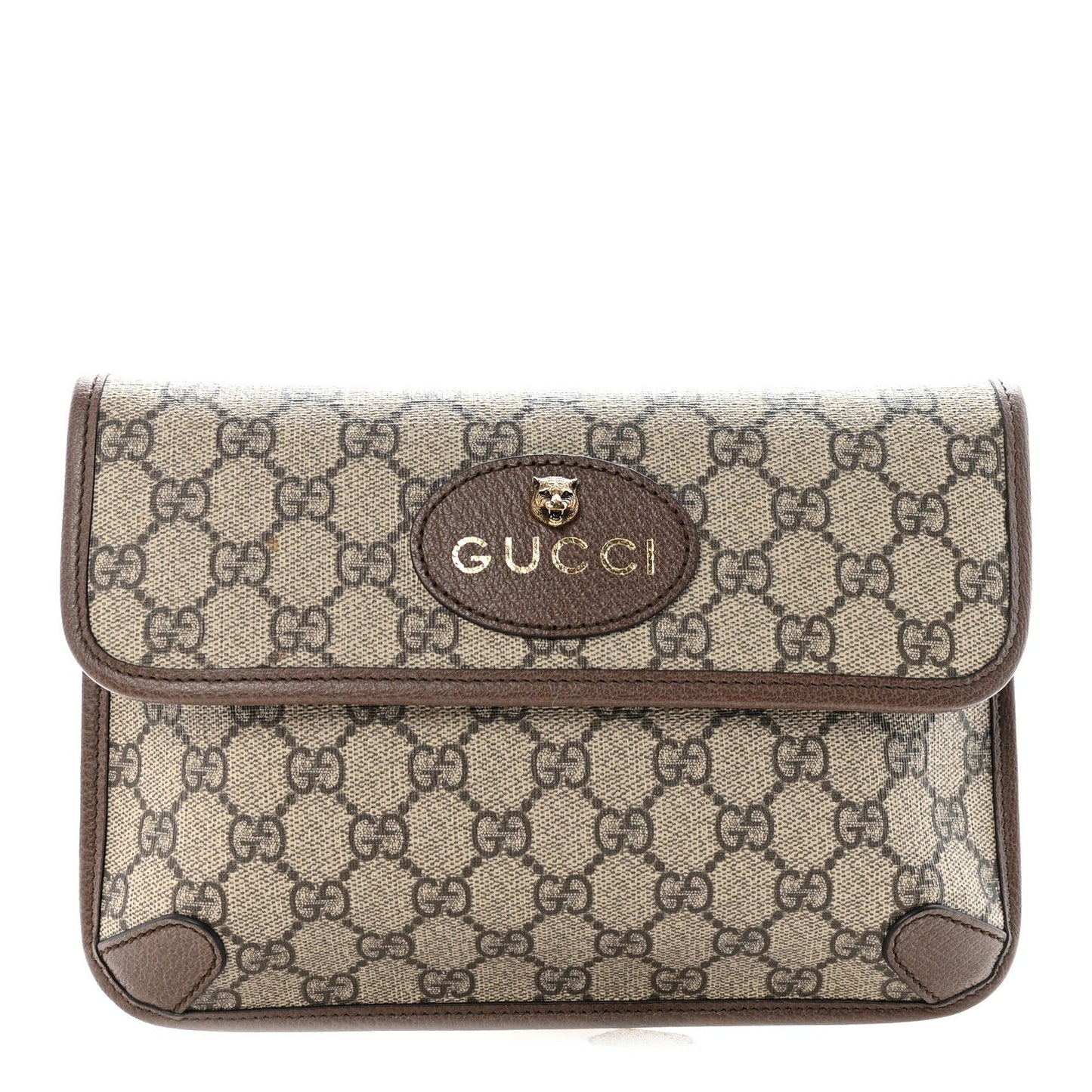 GG Supreme Monogram Neo Vintage Web Belt Bag Brown