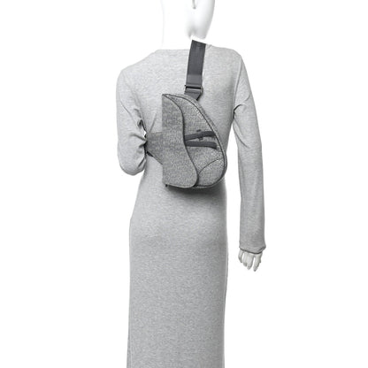 Oblique Mens Saddle Bag Grey
