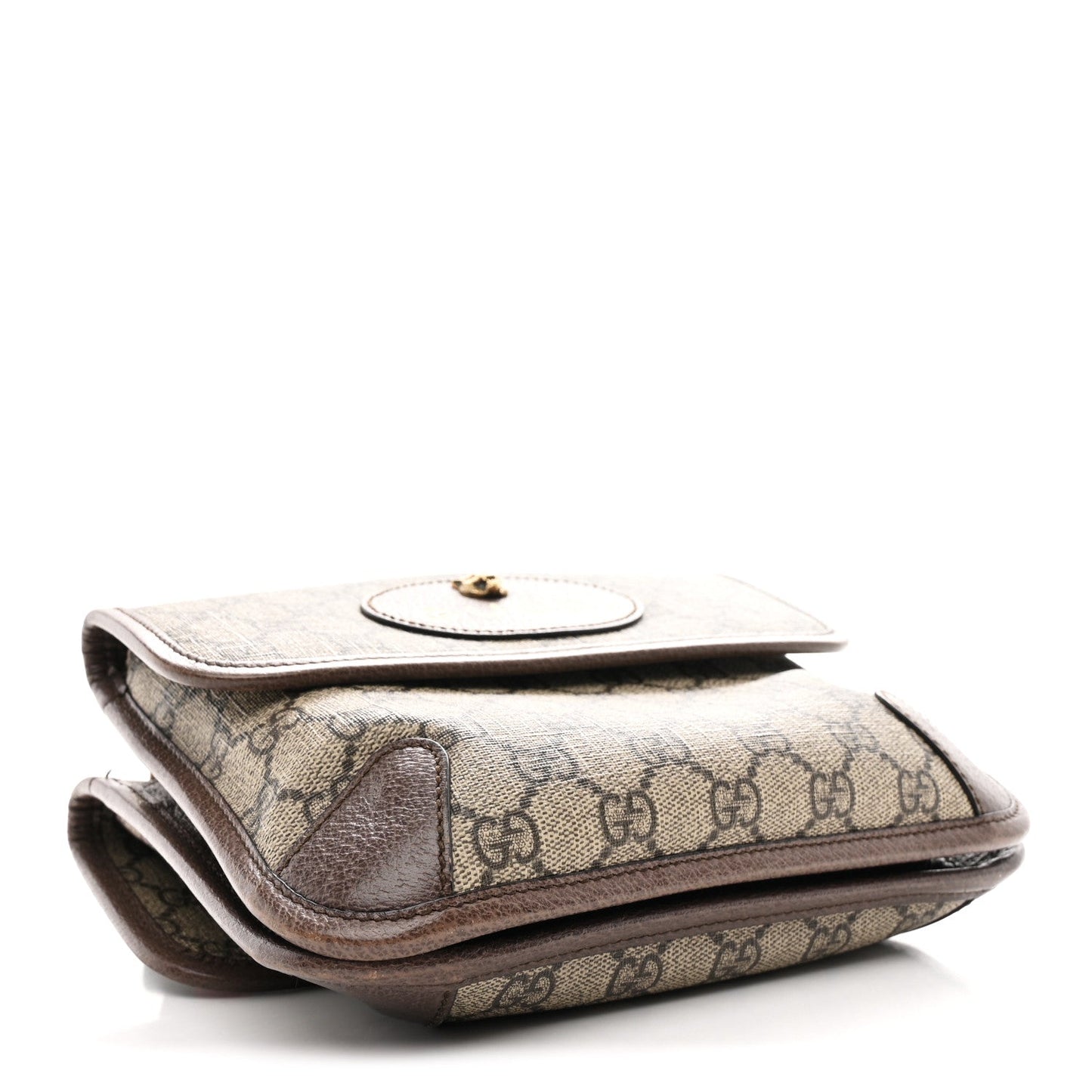 GG Supreme Monogram Web Small Neo Vintage Double Flap Messenger Bag Beige New Acero