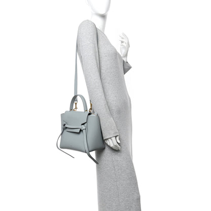 Grained Calfskin Micro Belt Bag Cloud