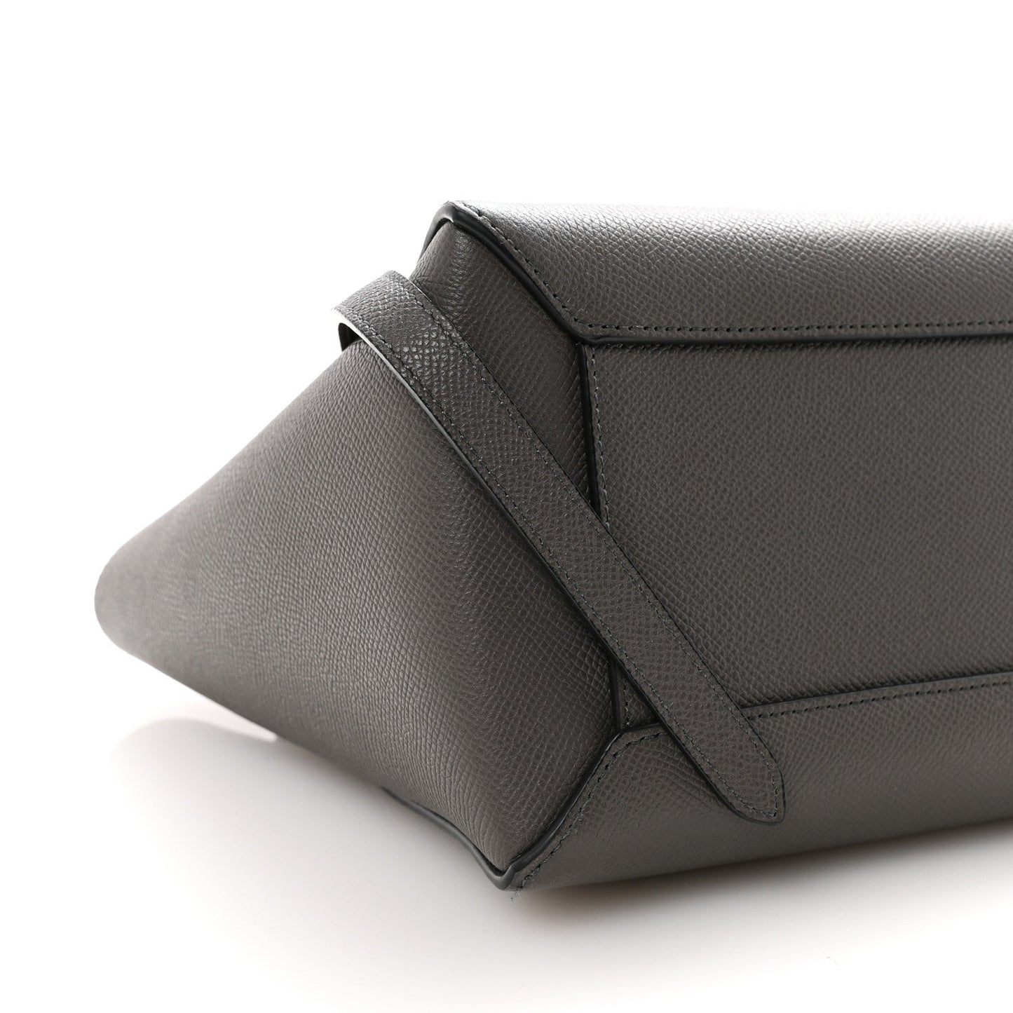 Baby Grained Calfskin Micro Belt Bag Grey