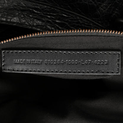 Arena Lambskin Brass Hardware Le City Travel Bag Black