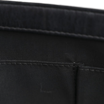 Calfskin Embossed Stitch Large Boy Flap Black