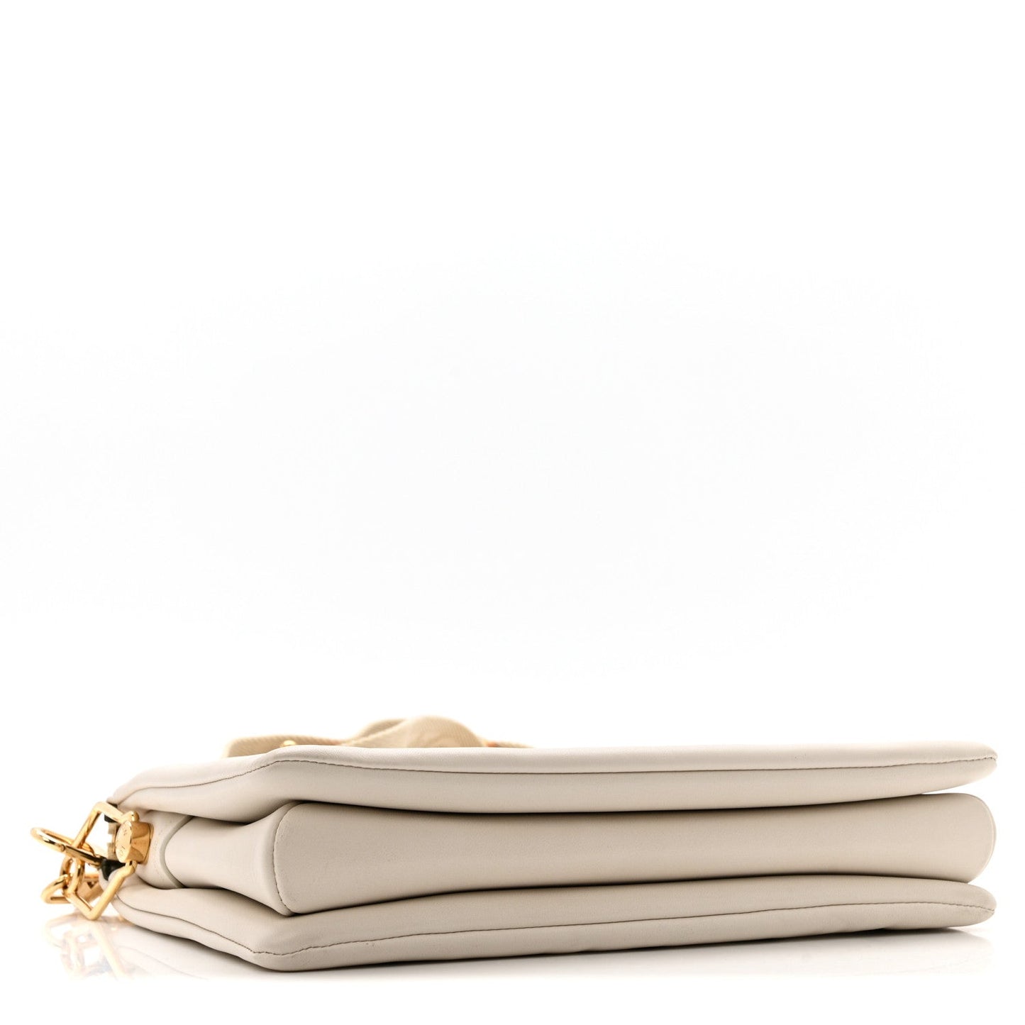 Lambskin Embossed Monogram Coussin PM Beige Cream