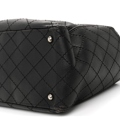 Calfskin CC Pocket Tote Black