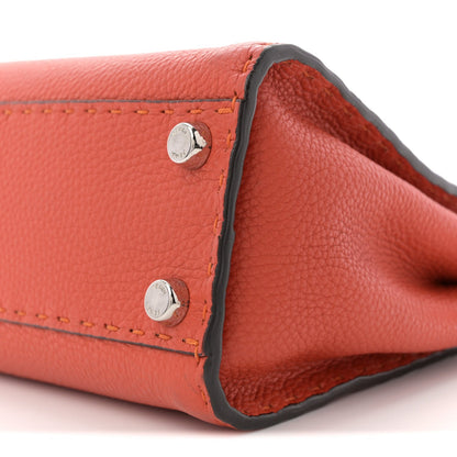 Cuoio Romano Selleria Mini Peekaboo Iconic Satchel Dark Orange