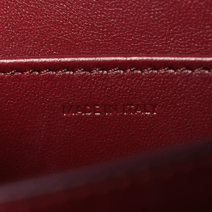 Box Calfskin Small Classic Box Flap Bag Burgundy