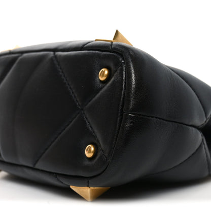 Nappa Mini Roman Stud The Handle Bag Black