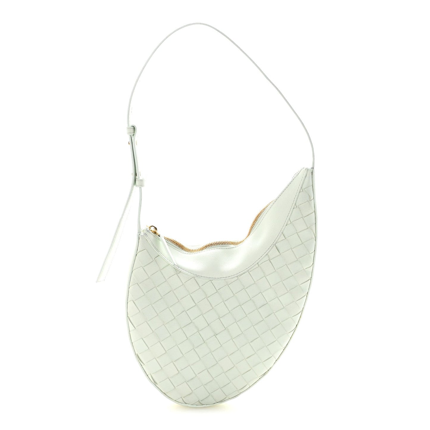 Nappa Intrecciato Small Drop Shoulder Bag Glacier