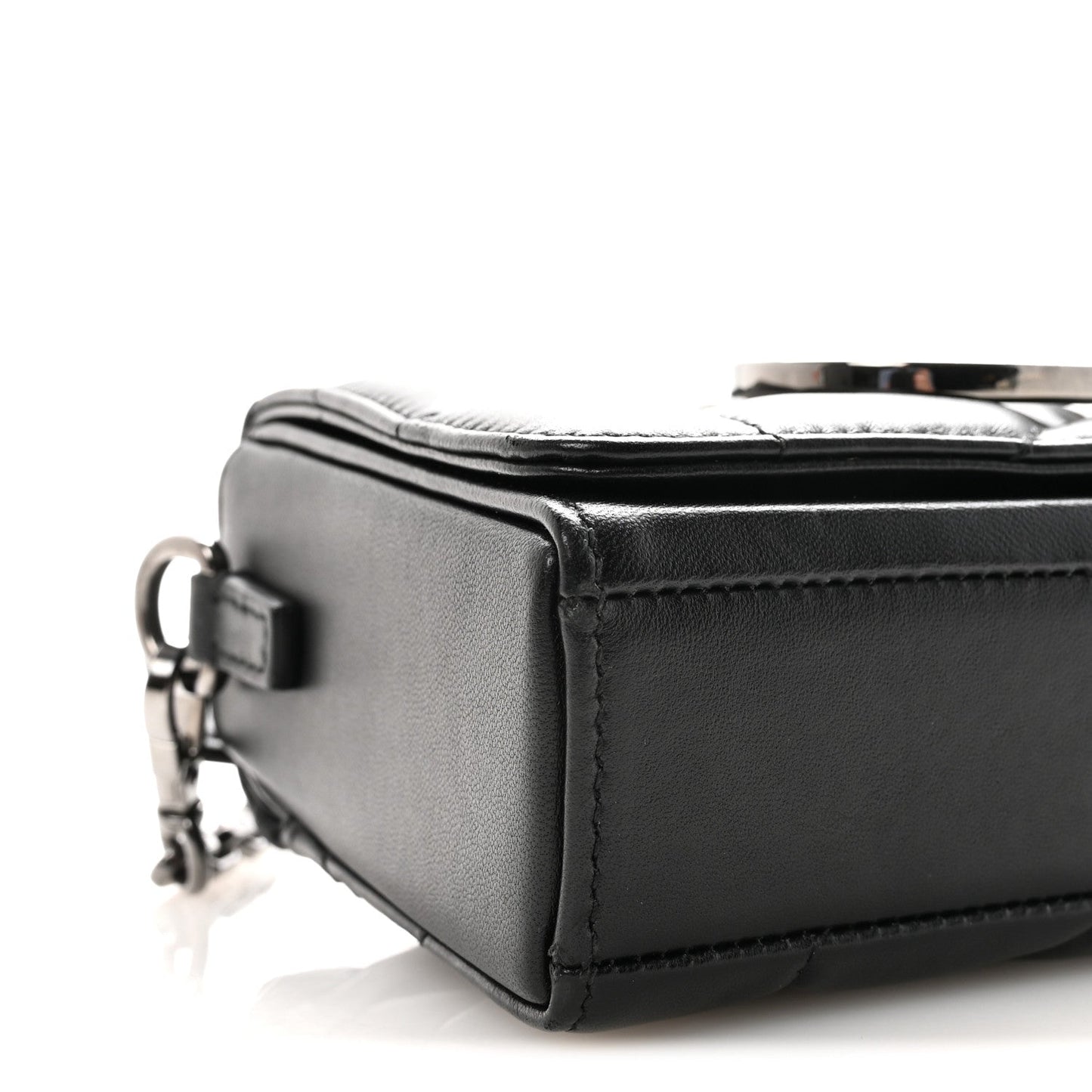 Lambskin Maxi Cannage Small 30 Montaigne Chain Top Handle Bag Black