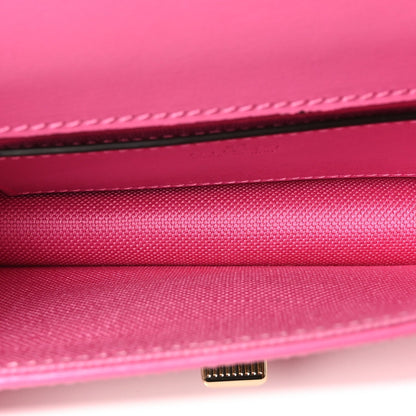 GG Monogram Scratch Lux Calfskin Mini Luce Shoulder Bag Blossom Rose Dark Blossom