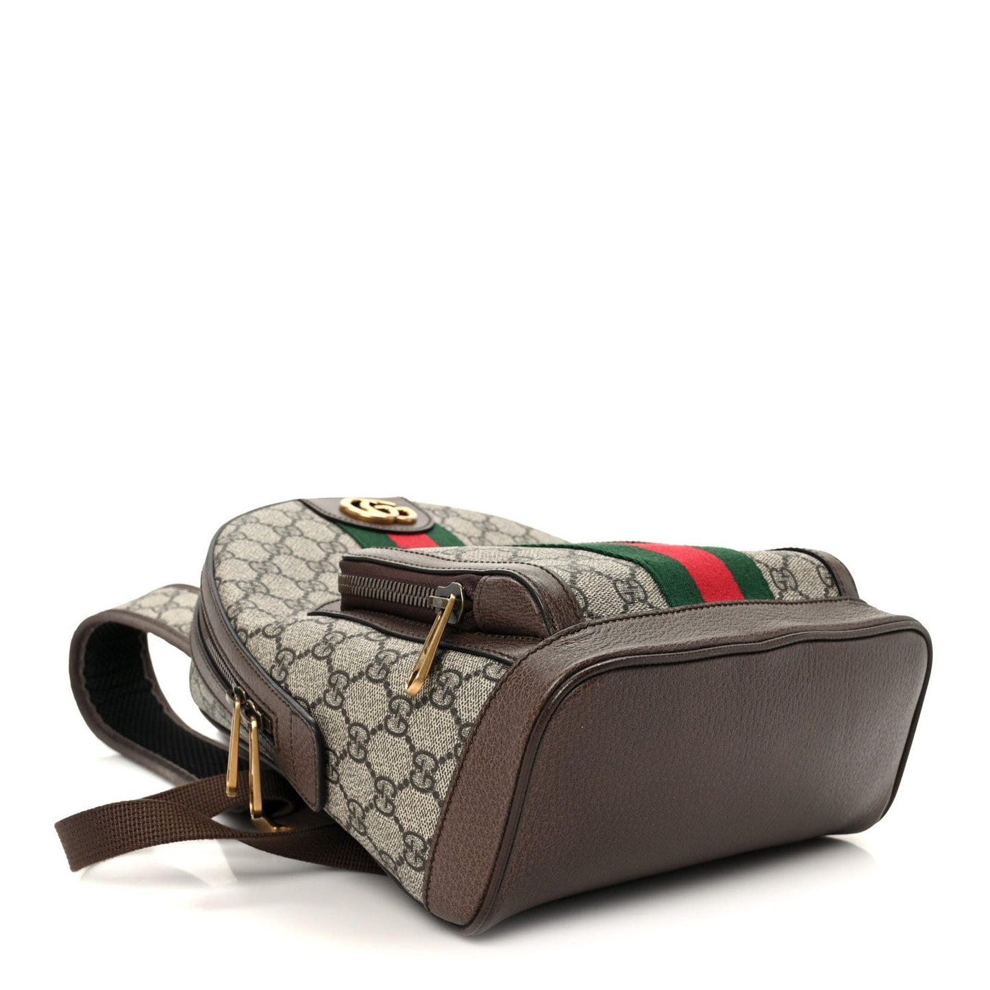 GG Supreme Monogram Calfskin Web Small Ophidia Day Backpack Beige Ebony New Acero