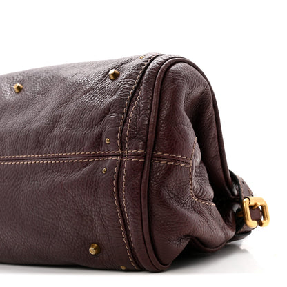 Calfskin Medium Paddington Satchel Chocolate