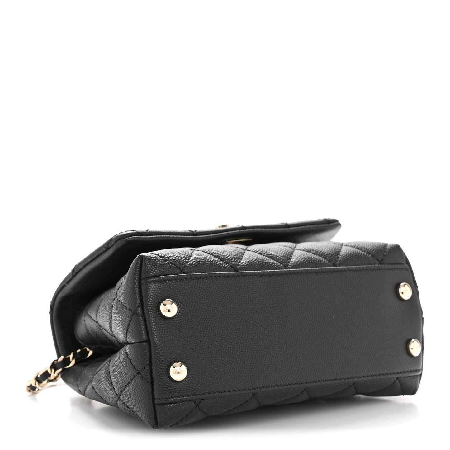 Caviar Quilted Extra Mini Coco Handle Flap Black