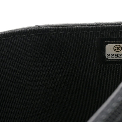 Lambskin Chevron Quilted Wallet On Chain WOC Black
