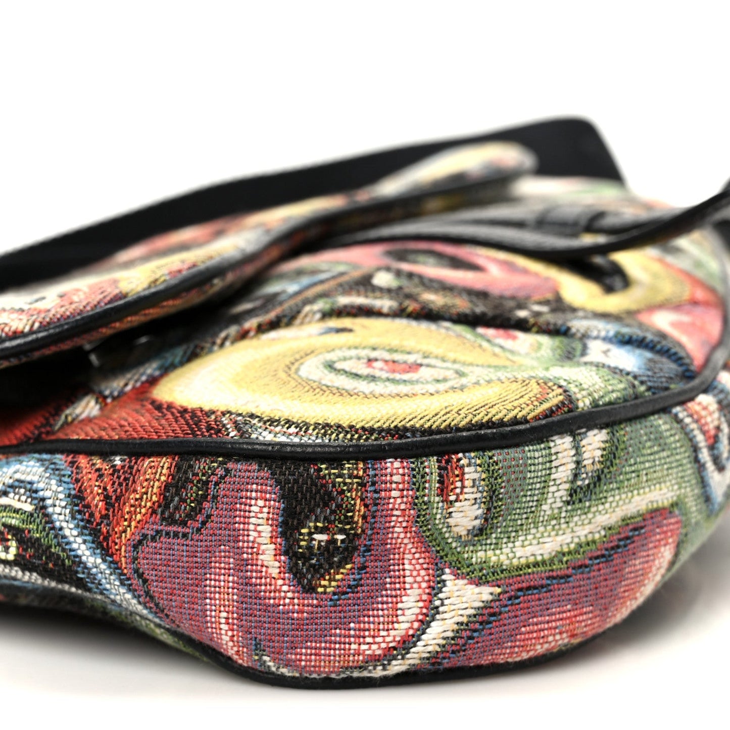 X KENNY SCHARF Jacquard Printed Mens Saddle Bag  Multicolor