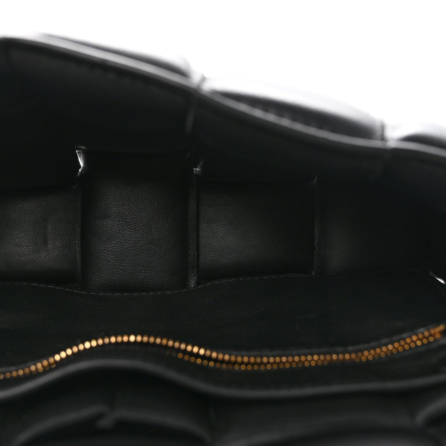 Lambskin Maxi Intreccio Padded Chain Cassette Crossbody Bag Black