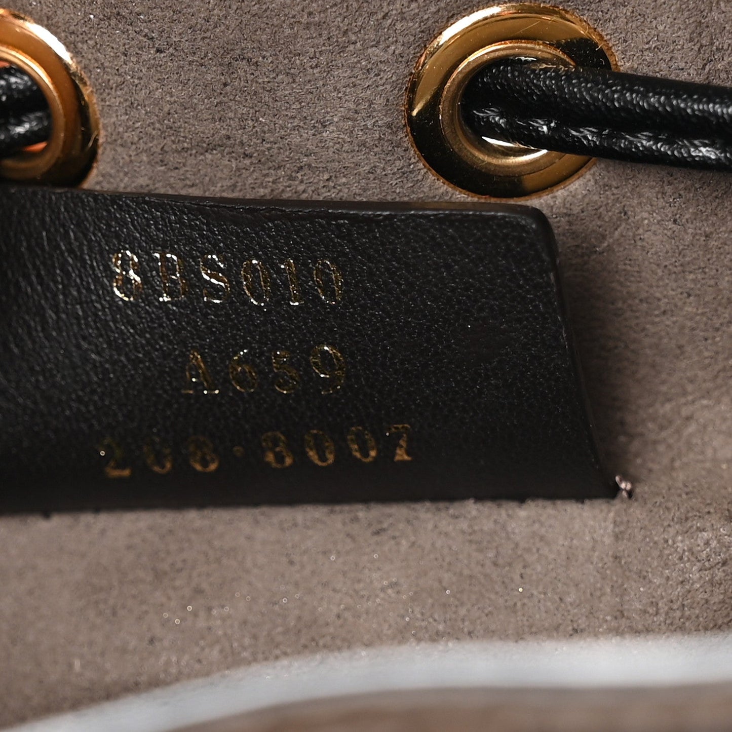 Vitello Liberty F is Fendi Bi-Color FF 1974 Embossed Mini Mon Tresor Bucket Bag Maya Black