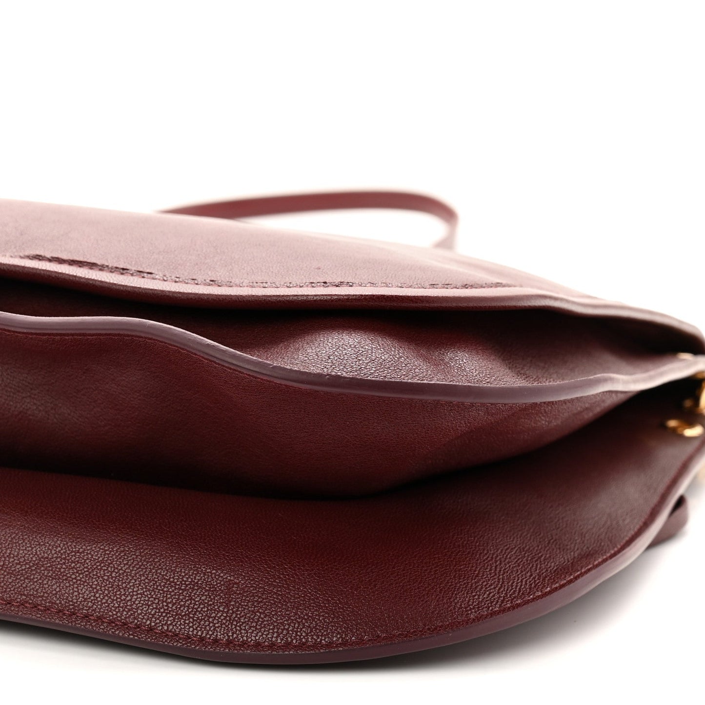 Shiny Lambskin Soft Triomphe Besace Bag Syrah