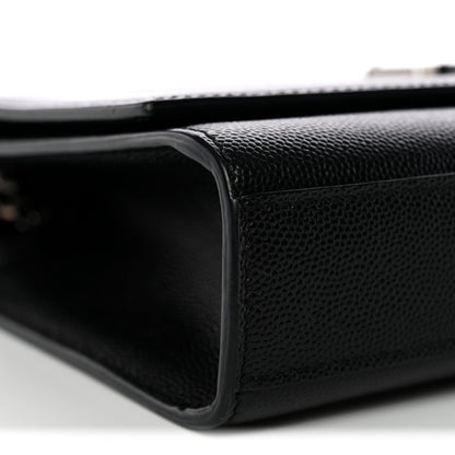 Grain De Poudre Medium Classic Monogram Kate Satchel Black