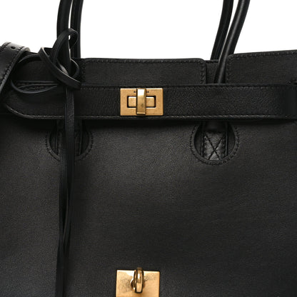 Smooth Calfskin Small Bel Air Carry All Bag Black