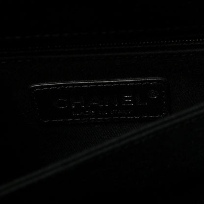 Iridescent Caviar Quilted Mini Coco Handle Flap So Black