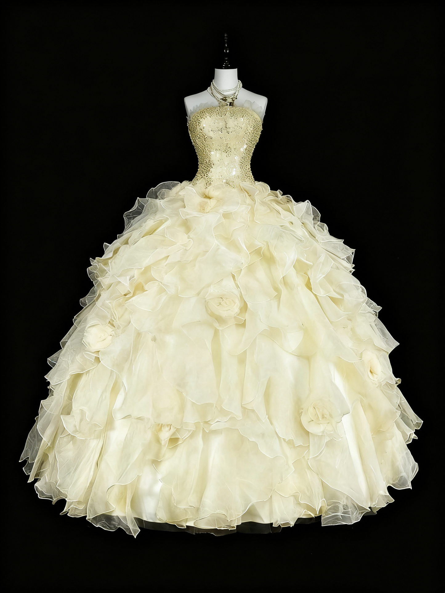 formaldressy-Yellow tulle princess-style long formal ball gown, birthday dress, graduation dress gh6137