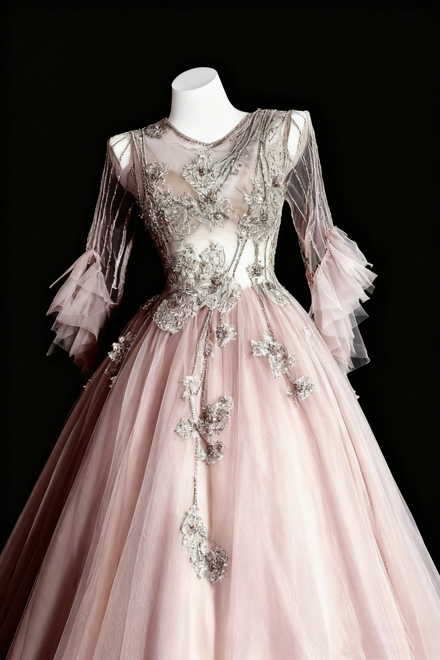 formaldressy-Pink, Gorgeous, Delicate Lace And Beaded Long Prom Dress gh6282