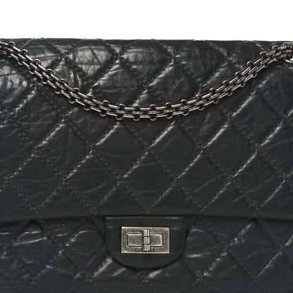 Aged Calfskin Quilted 2.55 Reissue 226 Flap Grey