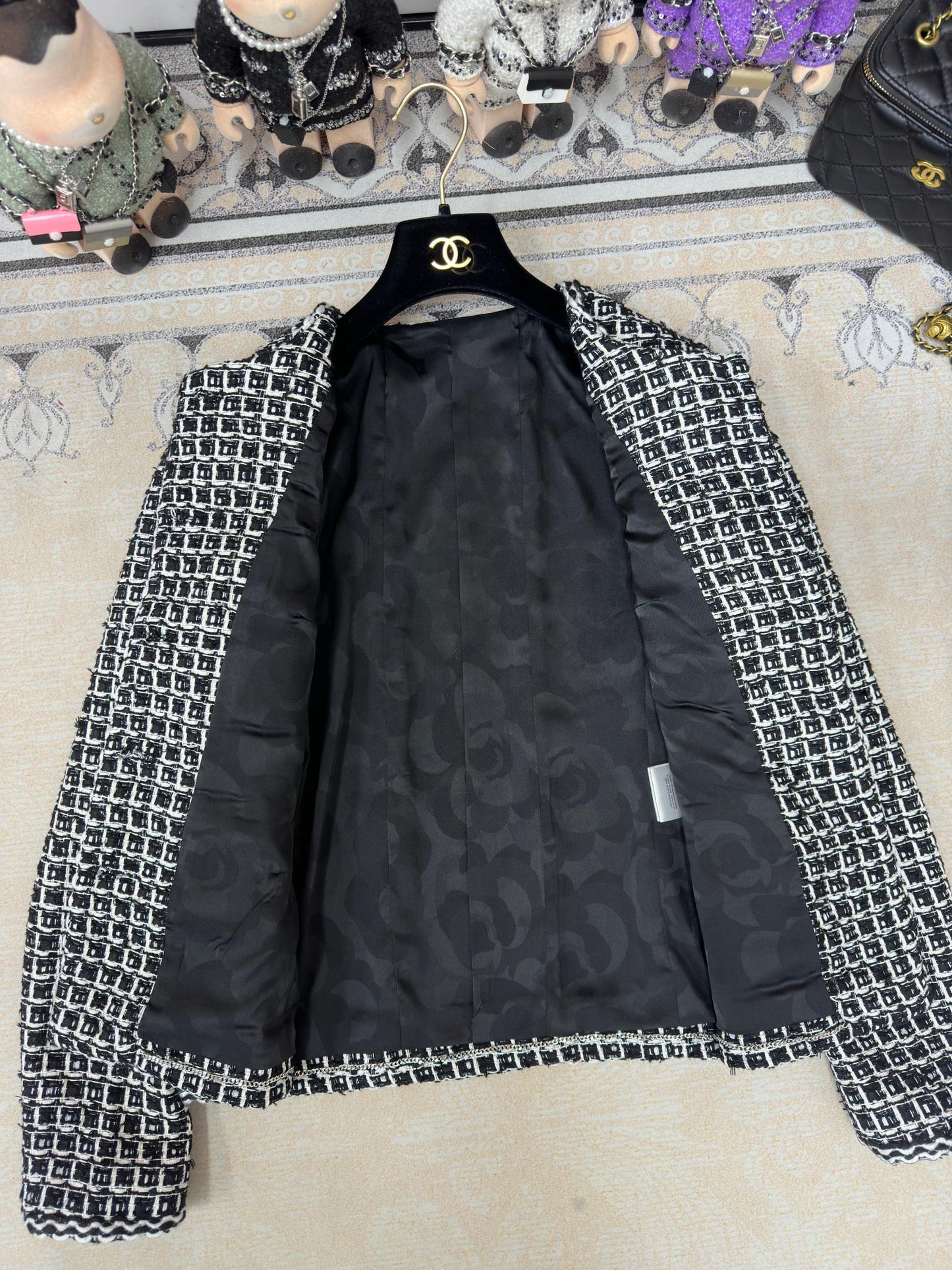 CC 25 Tweed Jacket Black White Cotton Polyester 251964
